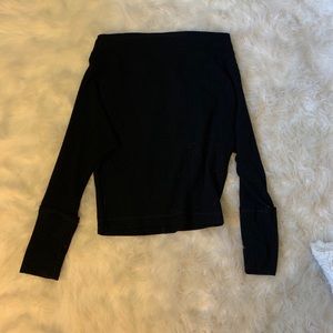 Black off the shoulder sweater